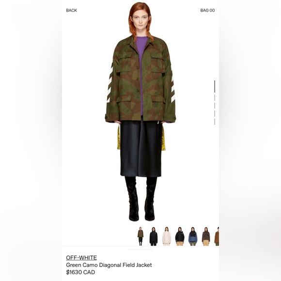OFF-WHITE Green Camo Diagonal Field Jacket - Picture 3 of 7